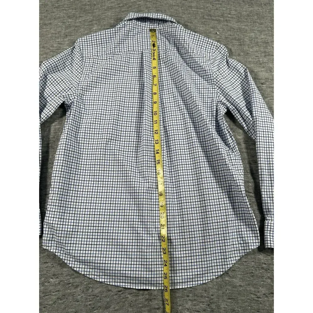 Ralph Lauren Natural Stretch Shirt Boys Large 14-16 Plaid Long Sleeve Cotton